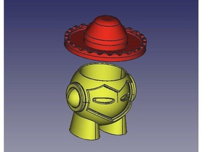 marvin cup spanish 'charro' hat cap gadgets box cups holder pencil storage 3d print model - Mito3D