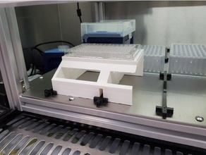 holder transpose rotate microplate opentrons biology 96 well plate labware robotics 3d print model - Mito3D