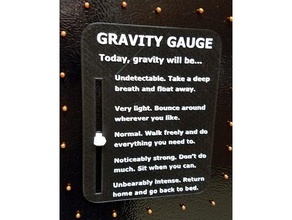 gravity gauge 2d art sign 3d print model - Mito3D