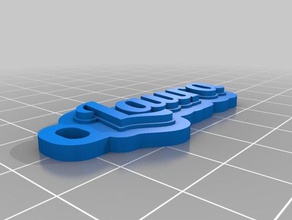 laura Anahtarlık özelleştirilmiş 3d print model - Mito3D