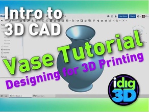 vase tutorial - intro cad 3d printing modeling design idig3d model onshape 3d print model - Mito3D