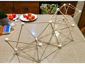 tetrahedral truss hubs sculptures sculpture tetrahedron 3d print model - Mito3D