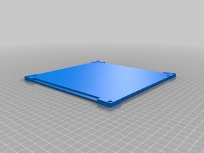 my customized heated bed glass holder 3d printer parts 3d print model - Mito3D