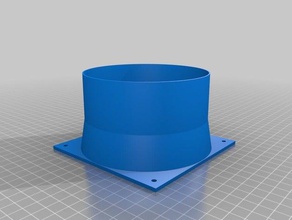 my customized duct pipe adaptor 120mm fan dn110 tools 3d print model - Mito3D