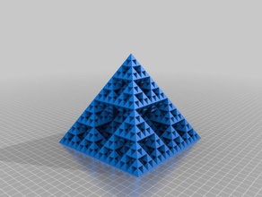meu personalizados espiral vaso de sierpinski pirâmide openscad arte da matemática personalizado 3d print model - Mito3D