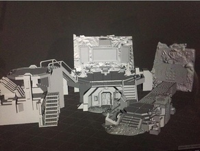 custom batcave created heroclix scale toys & games batman gaming miniature miniatures scenery superhero toy 3d print model - Mito3D