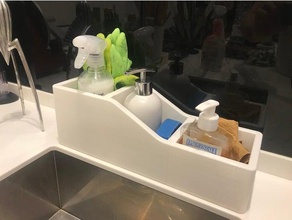 sponge soap dispenser holder kitchen & dining sink 3d print model - Mito3D