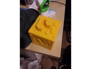 bloc de questions cas les conteneurs la boîte le couvercle rangement 3d print model - Mito3D