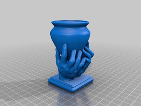 a mão segurando o copo 2 - reparado arte 3d print model - Mito3D