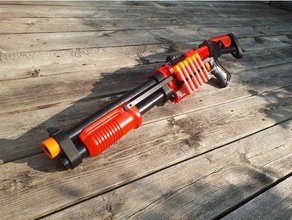 nerf magnus shotgun parts toy & game accessories blaster mega shot 3d print model - Mito3D