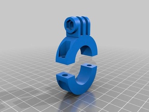 my customized gopro tube clamp standard buckle mounts sport & outdoors 3d print model - Mito3D