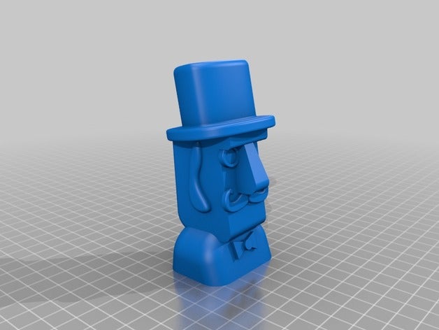 moai gentleman chess 3D print model - Mito3D