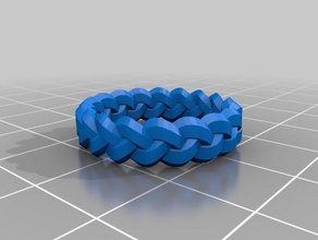 my customized braided openscad ring rough draft proof concept jewelry 3d print model - Mito3D