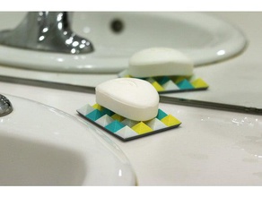 çok renkli sabunluk banyo mozaik palet+ tuvalet lavabo sabun soapdish tepsi 3d print model - Mito3D