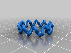 meine angepasste geflochten openscad ring fast fertig Schmuck kundengebundene 3d print model - Mito3D