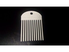 brilliant inari hair pick comb 3d print model - Mito3D