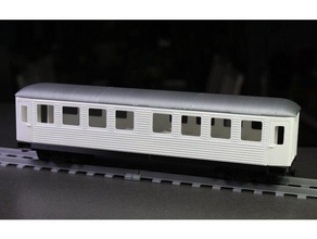 coche de pasajeros so-ferrocarril - totalmente en 3d imprimibles sistema ferroviario r c vehículos modelo ferrocarril vagón tren openrailway os 3d print model - Mito3D
