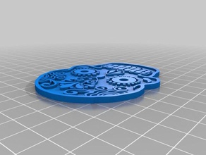 sugar skull - 5 mm led eye holes 3d printing 3d print model - Mito3D