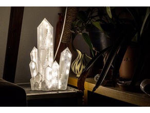 crystal cosa las esculturas el cristal la lámpara led escultura 3d print model - Mito3D