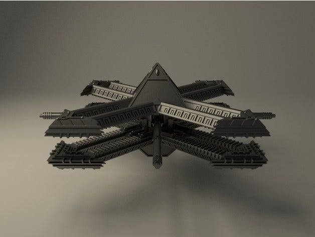 Gotik kaotik spacestation oyuncak & oyun aksesuarları 40k savaş filosu ATI blackstone kale masa üstü warhammer 3D print model - Mito3D