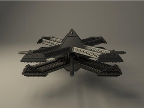 Gotik kaotik spacestation oyuncak & oyun aksesuarları 40k savaş filosu ATI blackstone kale masa üstü warhammer 3d print model - Mito3D
