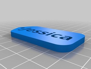dog tag jessica signs & logos 3d print model - Mito3D