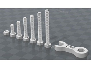 m4 screw set pixar lamp parts screws 3d print model - Mito3D