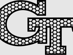 gt-Waben-logo 2d-Kunst 2d-logo georgia tech honeycomb logo 3d print model - Mito3D