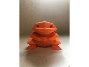 low poly charmander remix piggybank updated screw threads creatures pokemon 3d print model - Mito3D