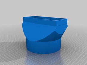 round rectangle duct converter household 3d print model - Mito3D