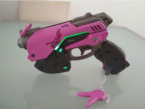 dva pistolet overwatch creusé led accessoires de jeu 3d print model - Mito3D
