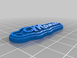 customized keychain manu keychains 3d print model - Mito3D