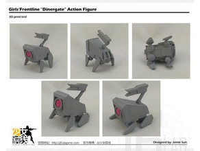 Mädchen an der front dinergate action-Figur Spielzeug & game Zubehör Hund frontline Roboter - 3d print model - Mito3D