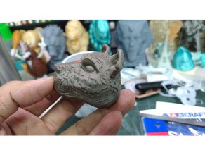 lion head animals mask 3d print model - Mito3D