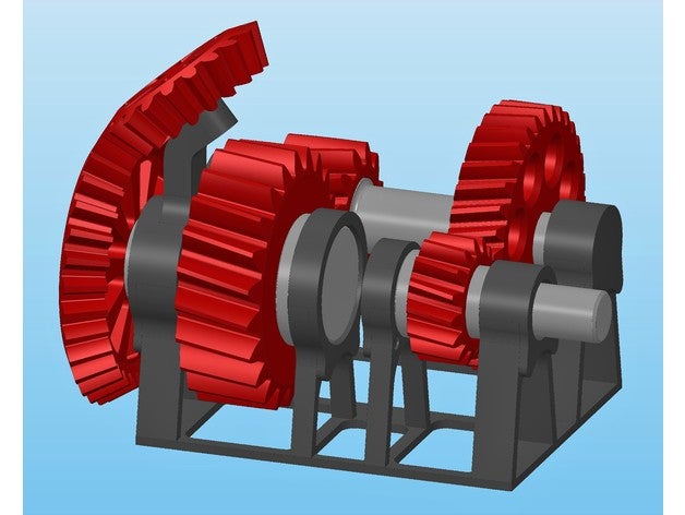 engranaje del mecanismo modelos los engranajes de getriebe el eje dientes 3D print model - Mito3D