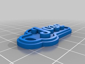 jos de porte-clés personnalisé 3d print model - Mito3D