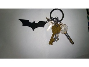 batman keychain keychains 3dyug logo nirmal 3d print model - Mito3D