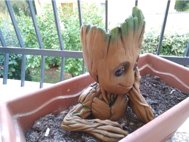 baby groot pot remix models galaxy guardians 3D print model - Mito3D