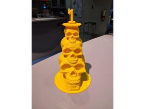 celtic skull stack trophy decor first halloween skulls 3d print model - Mito3D