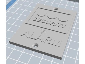 security sign signs & logos home secure 3d print model - Mito3D