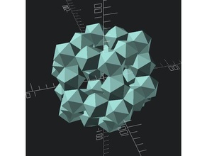 dodecaedro rombico ichosahedron La stampa 3d openscad 3d print model - Mito3D