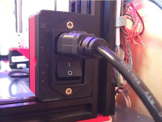 boitier pour prise d'alimentation 3d printer parts alimentation box power switch v-slot 3D print model - Mito3D