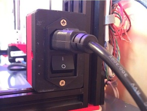 boitier despeje prise d'alimentation Impressora 3d de peças alimentação a caixa o poder interruptor v-slot 3d print model - Mito3D