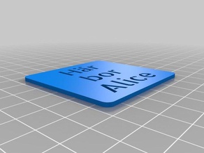 h r bor alice işaretler ve logolar özelleştirilmiş 3d print model - Mito3D