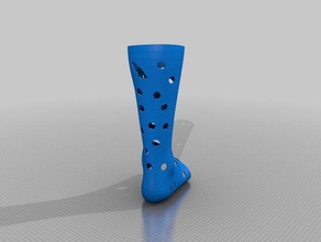 f rula pierna der A impressão 3d deficiência discapacidad ferula impresion impresora jtf médica protesis prótese 3d print model - Mito3D