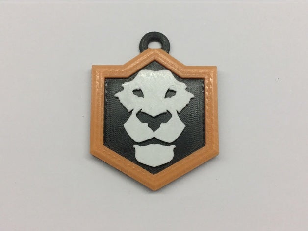 ad finem - badge choc royale jouets & accessoires de jeux adfinem insigne le clan affrontement clash un trousseau clés lion officiel pendentif 3D print model - Mito3D