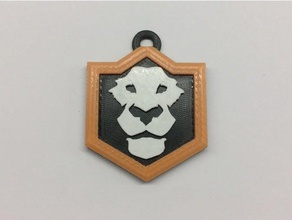 ad finem - badge clash royale toy & game accessories adfinem clan keychain lion official pendant 3d print model - Mito3D