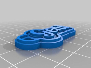 gent keychains customized 3d print model - Mito3D
