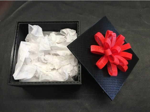 gift box bow diy christmas giftbox valentines day gifts 3D print model - Mito3D