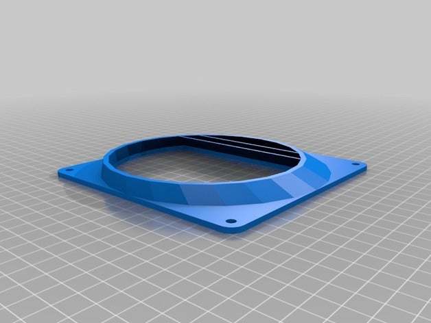 140mm 120mm offset fan adapter computer duct 3D print model - Mito3D